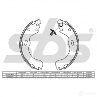 Барабанные тормозные колодки, комплект SBS 5700755200841 2CD RF9 18492732640 2397677 - Изображение 2