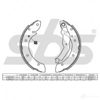 Барабанные тормозные колодки, комплект SBS 5700755010204 18492715544 2397457 QH4RJ 22 - Изображение 2