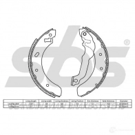 Барабанные тормозные колодки, комплект SBS 18492725537 2CG U8VB 5700755010440 2397586 - Изображение 2