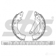 Барабанные тормозные колодки, комплект SBS 5700755230701 2397717 18492734789 M 3VBO - Изображение 2