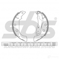 Барабанные тормозные колодки, комплект SBS 18492719642 K81E LB 2397472 5700755200513 - Изображение 2