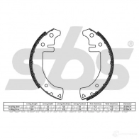 Барабанные тормозные колодки, комплект SBS 5700755230794 18492739234 2397786 NDZH 6 - Изображение 2