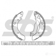 Барабанные тормозные колодки, комплект SBS 8I88 SM 18492734561 5700755200902 2397702 - Изображение 2