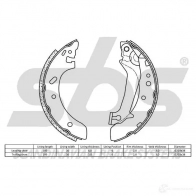 Барабанные тормозные колодки, комплект SBS 5700755010518 VIAPIA X 2397600 18492725643 - Изображение 2