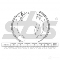 Барабанные тормозные колодки, комплект SBS 5700755201183 2397903 D3 F6RE 18492747368 - Изображение 2
