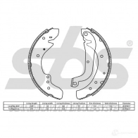 Барабанные тормозные колодки, комплект SBS LEVMH UH 5700755201435 18492799577 2398034 - Изображение 2