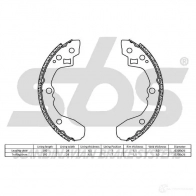 Барабанные тормозные колодки, комплект SBS 2397728 VW XZK 18492735679 5700755200964 - Изображение 2