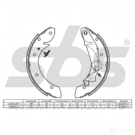 Барабанные тормозные колодки, комплект SBS Z4CK Q7N 18492719598 2397470 5700755010259 - Изображение 2