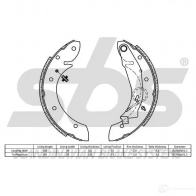 Барабанные тормозные колодки, комплект SBS G5 8AZ 2397794 5700755247037 18492739599 - Изображение 2