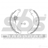 Барабанные тормозные колодки, комплект SBS 2397576 18492725408 5700755230220 OVON CI - Изображение 2