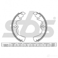 Барабанные тормозные колодки, комплект SBS 6ASI36 I 5700755200957 2397727 18492735668 - Изображение 2
