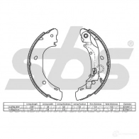 Барабанные тормозные колодки, комплект SBS MAZ M0 18492719701 2397474 5700755010266 - Изображение 2