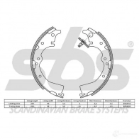Барабанные тормозные колодки, комплект SBS M 803FU 2397857 5700755229507 18492745426 - Изображение 2