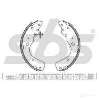 Барабанные тормозные колодки, комплект SBS 2397601 LJIK S 5700755229828 18492725665 - Изображение 2