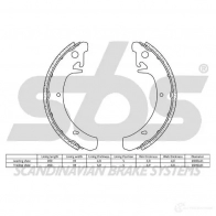 Барабанные тормозные колодки, комплект SBS 5700755200605 18492723442 2397528 U 5KEZY - Изображение 2