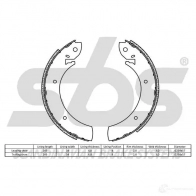 Барабанные тормозные колодки, комплект SBS 8LBS9 R 18492799272 2398010 5700755011027 - Изображение 2