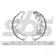 Барабанные тормозные колодки, комплект SBS EM Z51 5700755229880 2397545 18492723731 - Изображение 2