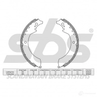 Барабанные тормозные колодки, комплект SBS 5700755230084 18492751419 2397937 B R4U7O - Изображение 2
