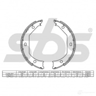 Тормозные колодки ручника, комплект SBS 18492715638 C10L Q 5700755010228 2397459 - Изображение 2