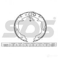 Тормозные колодки ручника, комплект SBS 18492793799 5700755231777 2397994 QKI 3DFH - Изображение 2