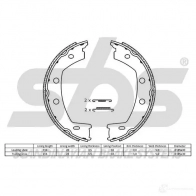 Тормозные колодки ручника, комплект SBS FOA4 3L 5700755230015 18492740768 2397831 - Изображение 2