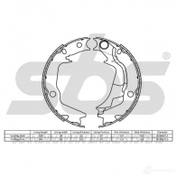 Тормозные колодки ручника, комплект SBS 2397719 A P5BG 5700755231722 18492734793 - Изображение 2