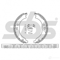 Тормозные колодки ручника, комплект SBS 2397476 T5ZNG G 5700755229989 18492719754 - Изображение 2