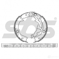 Тормозные колодки ручника, комплект SBS 18492734784 5700755230190 MOJ 7LDN 2397715 - Изображение 2