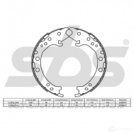 Тормозные колодки ручника, комплект SBS 5700755231807 18492726803 2397622 3QSX 8 - Изображение 2