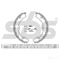 Тормозные колодки ручника, комплект SBS 18492733765 2397694 5700755230435 4JC6 VN - Изображение 2