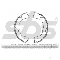 Тормозные колодки ручника, комплект SBS TX1 2350 18492735834 2397742 5700755262573 - Изображение 2