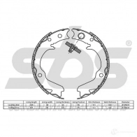 Тормозные колодки ручника, комплект SBS 5700755201084 18492744646 91TC0 XI 2397842 - Изображение 2