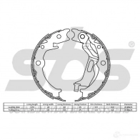 Тормозные колодки ручника, комплект SBS 18492736785 ZK WK9 2397767 5700755230602 - Изображение 2