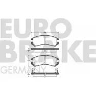Тормозные колодки, дисковые, комплект EUROBRAKE 8CNQGA 3937297 WVA 21344/16 5502222217