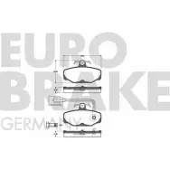 Тормозные колодки, дисковые, комплект EUROBRAKE RWQED3 WVA 21729/13,5 5502222532 3937431