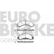 Тормозные колодки, дисковые, комплект EUROBRAKE Y6U0UPK 3937438 WVA 21831/14.3 5502222547