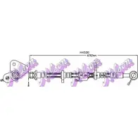 Тормозной шланг BROVEX-NELSON Honda Civic 6 (EJ, EK) Хэтчбек 1.6 126 л.с. 1995 – 2000 CC O7S H4530 YXWL2X
