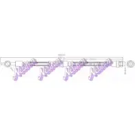 Тормозной шланг BROVEX-NELSON H5407 W4ZDZ Mitsubishi Carisma 1 (DA) Хэтчбек 1.8 GDI (DA2A) 122 л.с. 2000 – 2006 EFL1 3I3