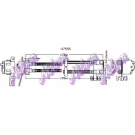 Тормозной шланг BROVEX-NELSON C7A9L1Z Ford Tourneo Custom 1 (L1, LRF) Автобус 2.2 TDCi 100 л.с. 2012 – 2025 H7555 I V4KV