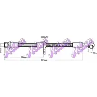 Тормозной шланг BROVEX-NELSON H7633 6BFN L MQUXTU1 Honda Civic 9 (FB, FG, FK) 2011 – 2015