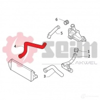 Патрубок интеркулера SEIM 981900 1437802647 FI P5LX - Изображение 2