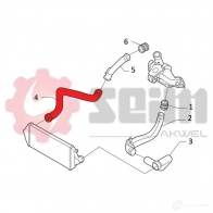 Патрубок интеркулера SEIM 981900 1437802647 FI P5LX - Изображение 3