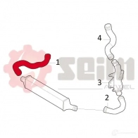 Патрубок интеркулера SEIM 981686 1437800603 6W PTAUM - Изображение 2