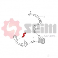 Патрубок интеркулера SEIM 1437800572 981929 5Y4D 33L - Изображение 2