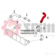 Патрубок интеркулера SEIM 981665 3349809816656 2160105 81A 50 - Изображение 2