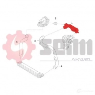 Патрубок интеркулера SEIM 1437804006 982039 9JZX P - Изображение 4