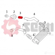 Патрубок интеркулера SEIM J YVI10 3349809812412 2159809 981241 - Изображение 2