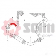 Патрубок интеркулера SEIM 1437800758 982017 KK 4YIB - Изображение 2