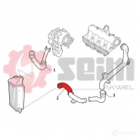 Патрубок интеркулера SEIM 4XKC DJ 981752 1437802723 - Изображение 2