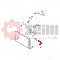 Патрубок интеркулера SEIM 1437800861 981957 YN3 OV - Изображение 2